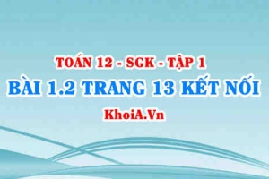 Bài 1.2 trang 13 Toán 12 tập 1 Kết nối tri thức